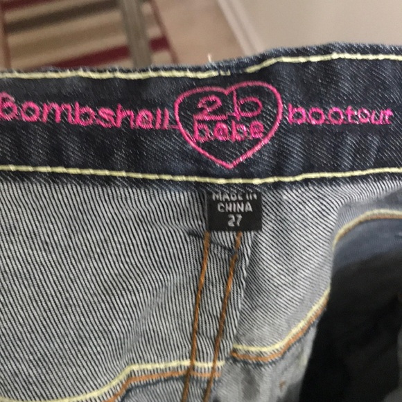 BEBE Bombshell Bootcut Jeans Size 27 😘❤️ - Picture 5 of 8
